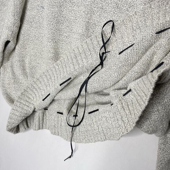 J Jill Womens Sweater 3X Gray Lagenlook Knit Drawstring Boho Comfort Easy Fit - Picture 4 of 8